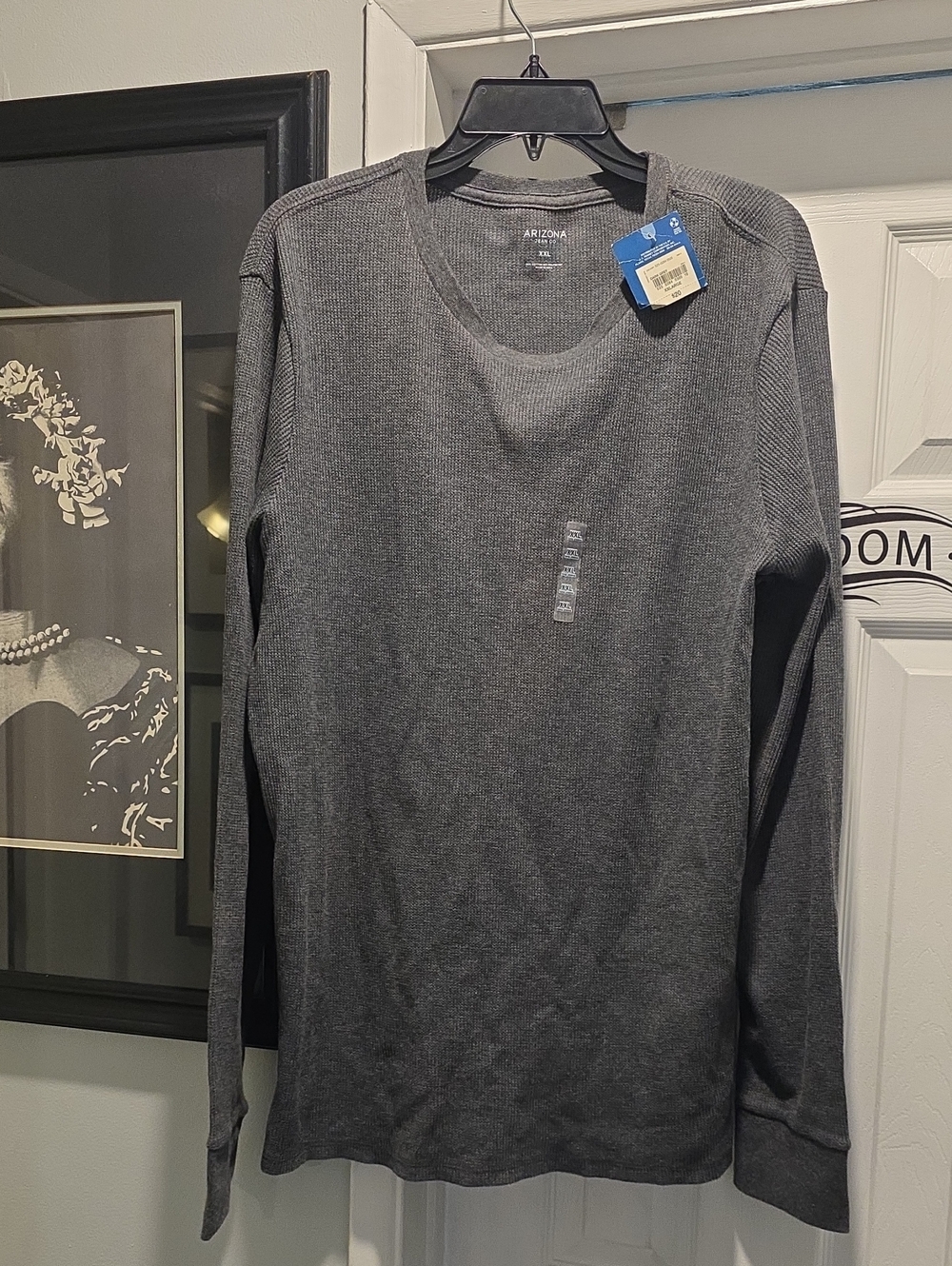 Arizona Jean Company Men's Long Sleeve Thermal Crew - Charcoal Gray